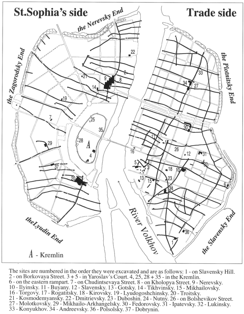Plan średniowiecznego Nowogrodu Wielkiego